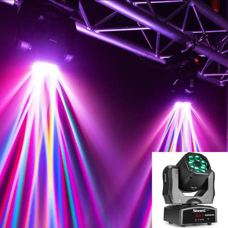 Billig BeamZ Panther 80 LED 6x 12W RGBW Moving Head with Rotating L